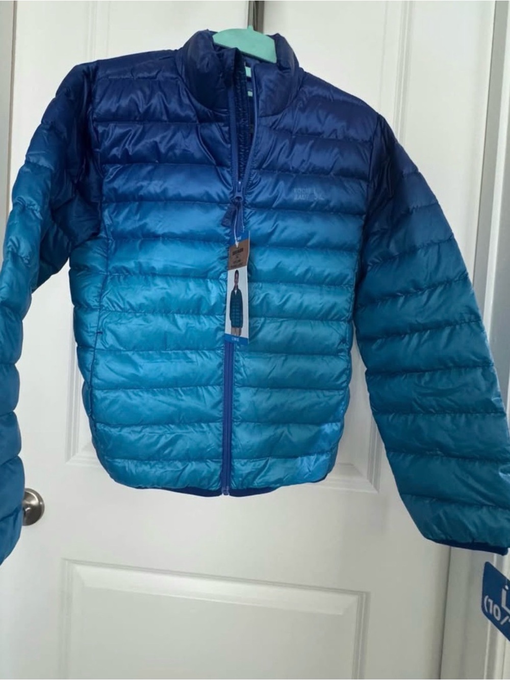 Eddie Bauer Blue Ombre Kids Packable Puffer Jacket